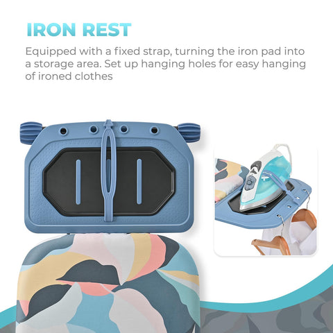 KINGBOARD ironing board offers seven-height adjustments for a comfortable ironing posture
