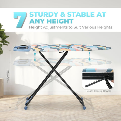 KINGBOARD ironing board iron rest area holds irons securely during use