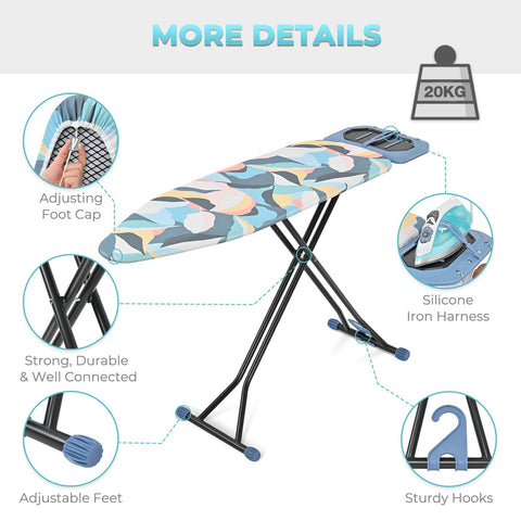 KINGBOARD ironing board mesh surface provides breathable fabric support