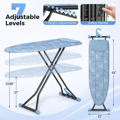 KINGBOARD Ironing Board silicone mat protects fabrics and irons from heat damage.
