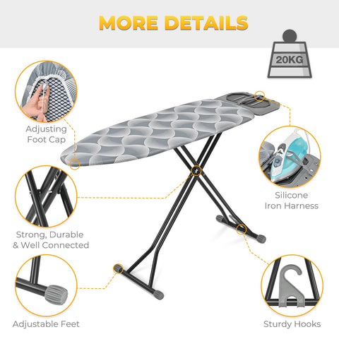 KINGBOARD sturdy frame delivers stable, wobble-free ironing sessions