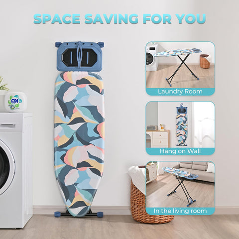 KINGBOARD ironing board sturdy frame ensures stable, wobble-free ironing sessions