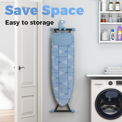 KINGBOARD Ironing Board sturdy metal frame ensures stable ironing sessions.