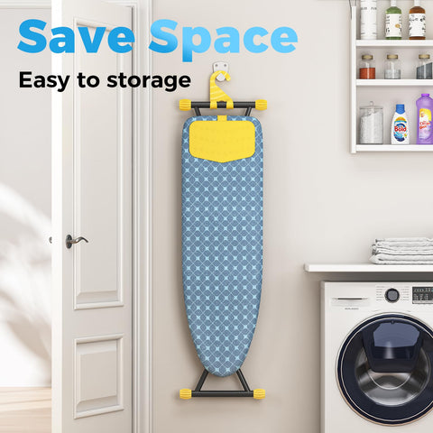 Kingboard ironing board yellow color brightens laundry area