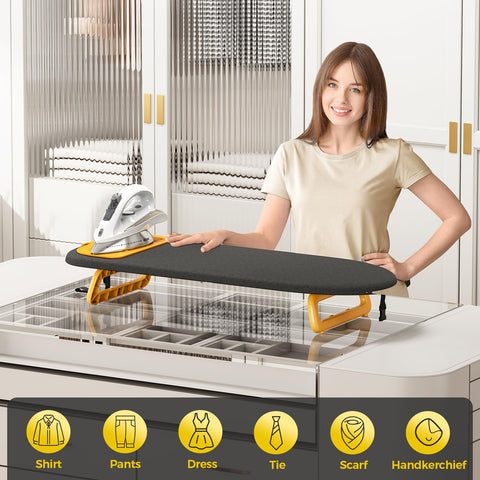 KINGBOARD ironing mat and heat-resistant cover protect fabrics during ironing.