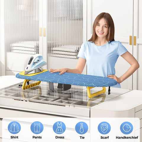 KINGBOARD mini ironing board ideal for dorms and travel.