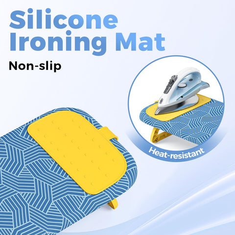 KINGBOARD padded felt underlay provides smooth ironing base.