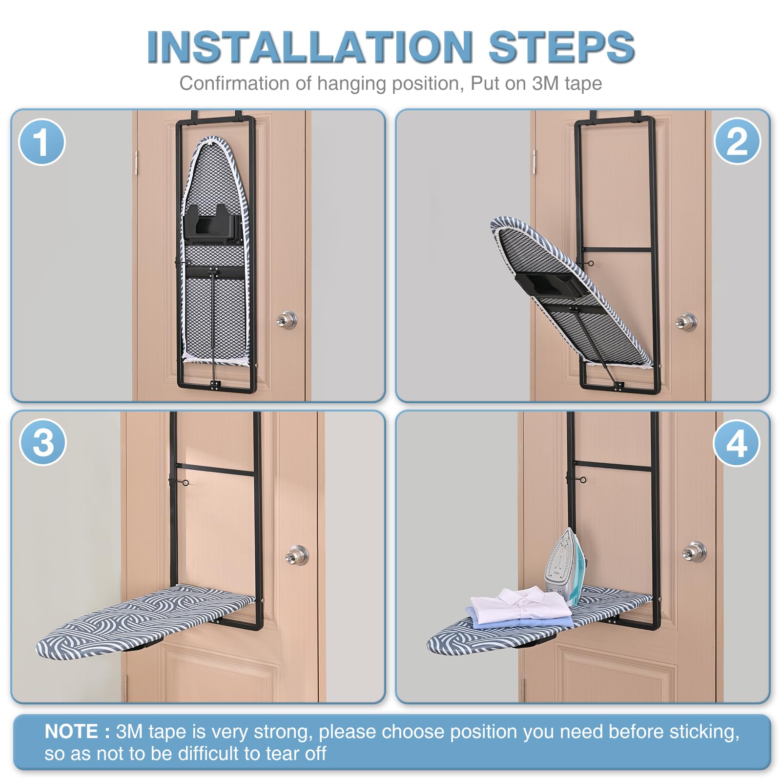 KINGBOARD space saving over door design for tidy laundry areas