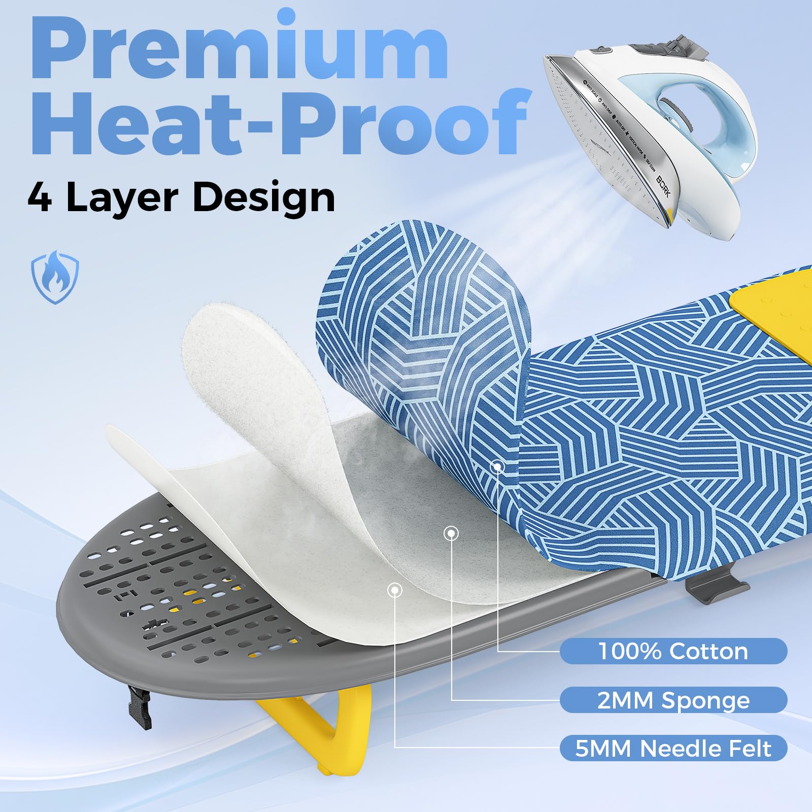 KINGBOARD stable frame keeps the board steady on tabletops.