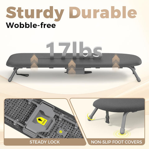 Adjustable TRP feet protect floors on uneven surfaces
