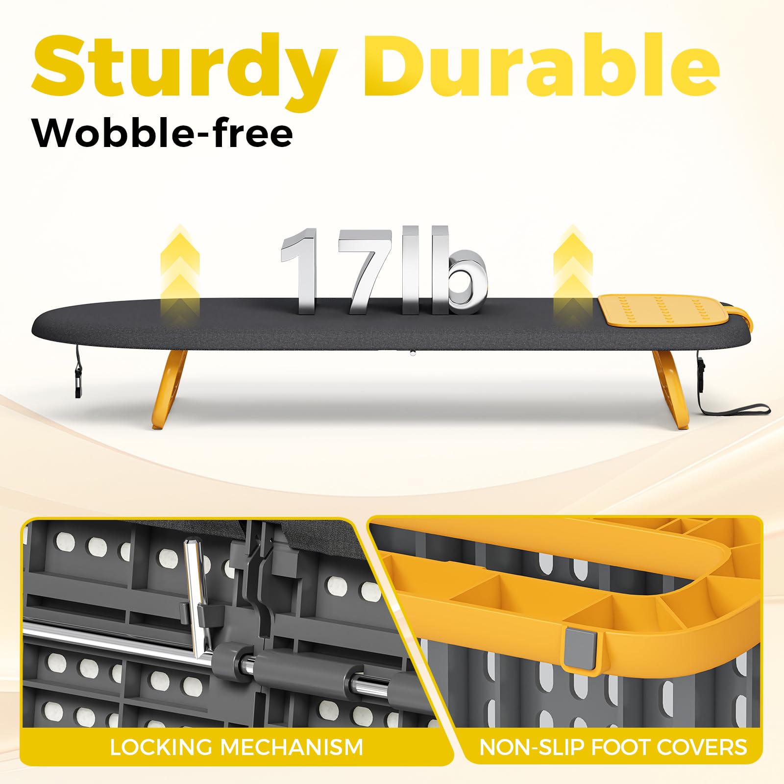 KINGBOARD anti-slip dots keep the board steady on any surface.