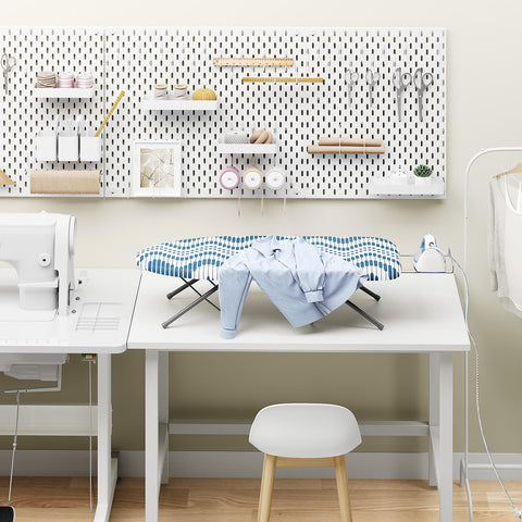 Kingboard blue cover adds tidy appeal while protecting garments