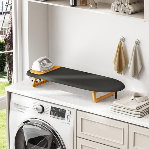 KINGBOARD heat-resistant cotton cover delivers smooth ironing with no grooves.