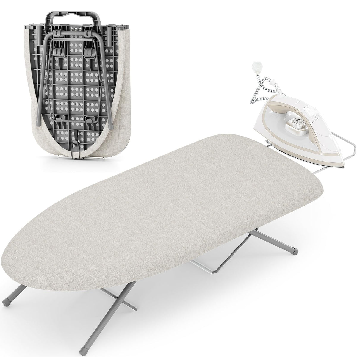 KINGBOARD table top ironing board with heat-resistant cover for long-lasting use