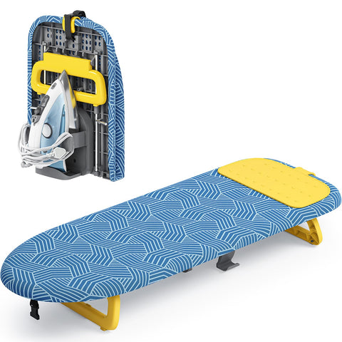 KINGBOARD tabletop ironing board folded compact saves space in small rooms.
