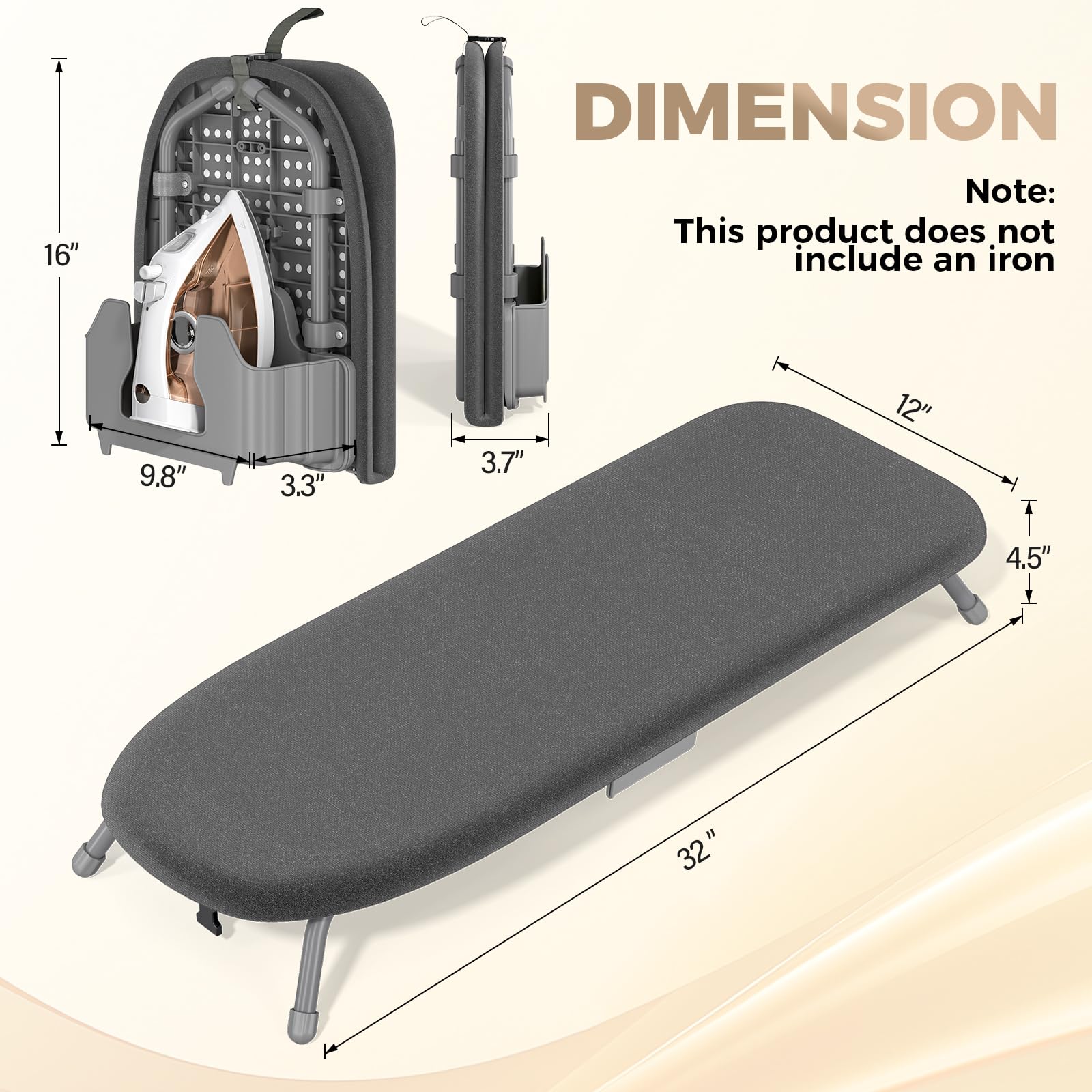 KINGBOARD heat resistant cover on smooth ironing surface