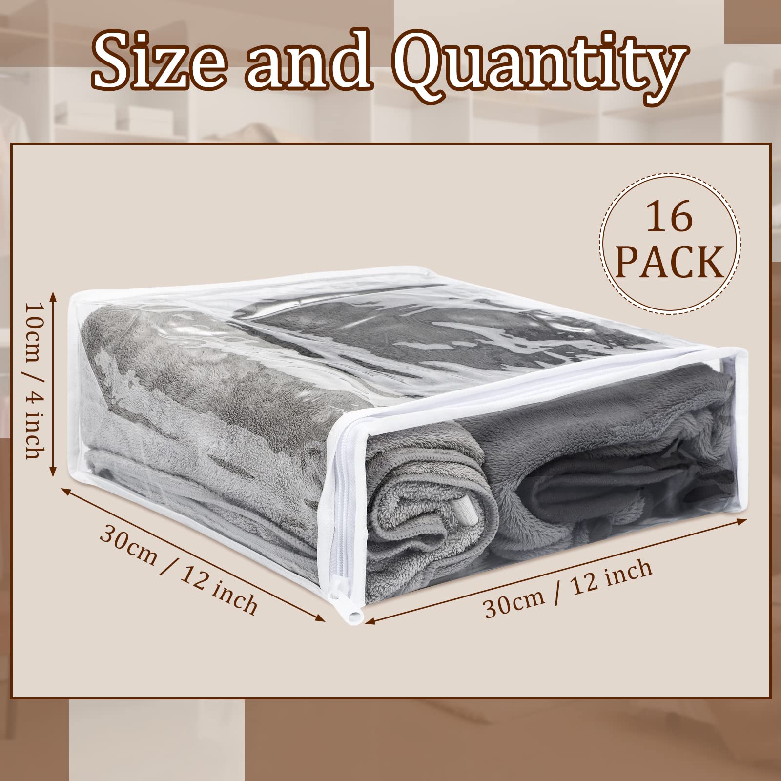 Kingdder see-through bags show contents at a glance for faster organization.