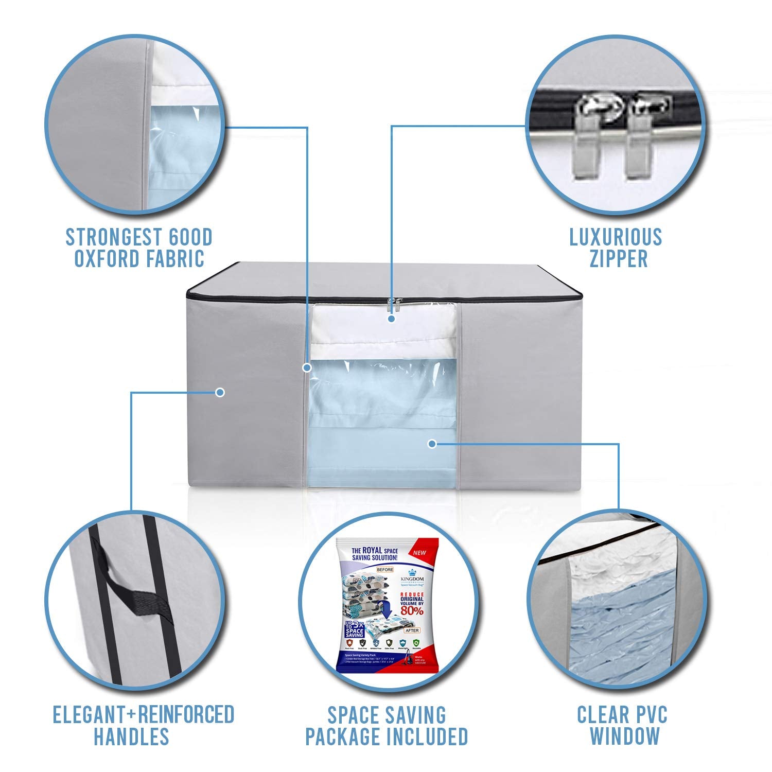 Kingdom Home cube bags seal and protect your clothes.