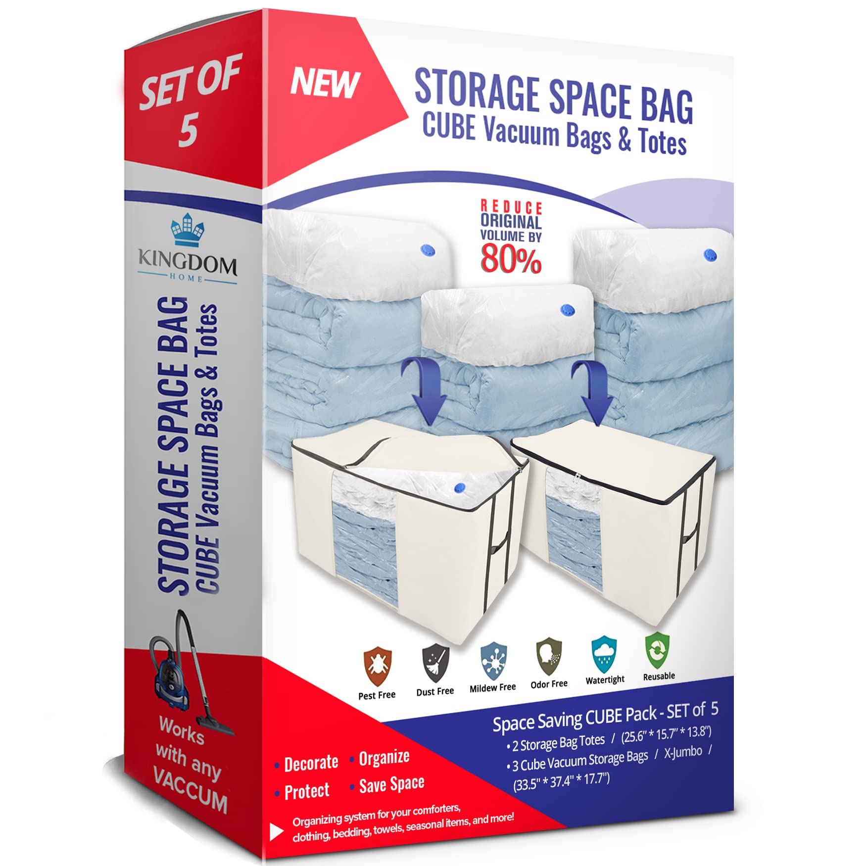 Kingdom Home Storage Tote close up highlights breathable fabric and easy handles.
