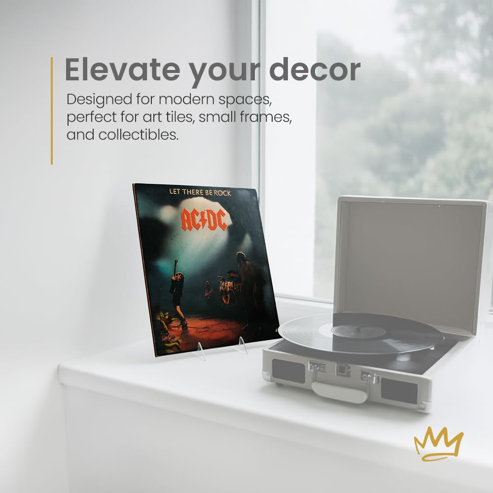 Kingdom Solutions acrylic easel for pictures keeps artwork upright and visible