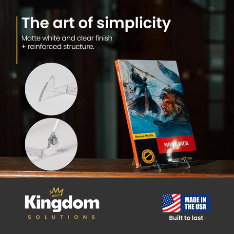 Kingdom Solutions versatile acrylic stands suit books, plates, comics, and small frames