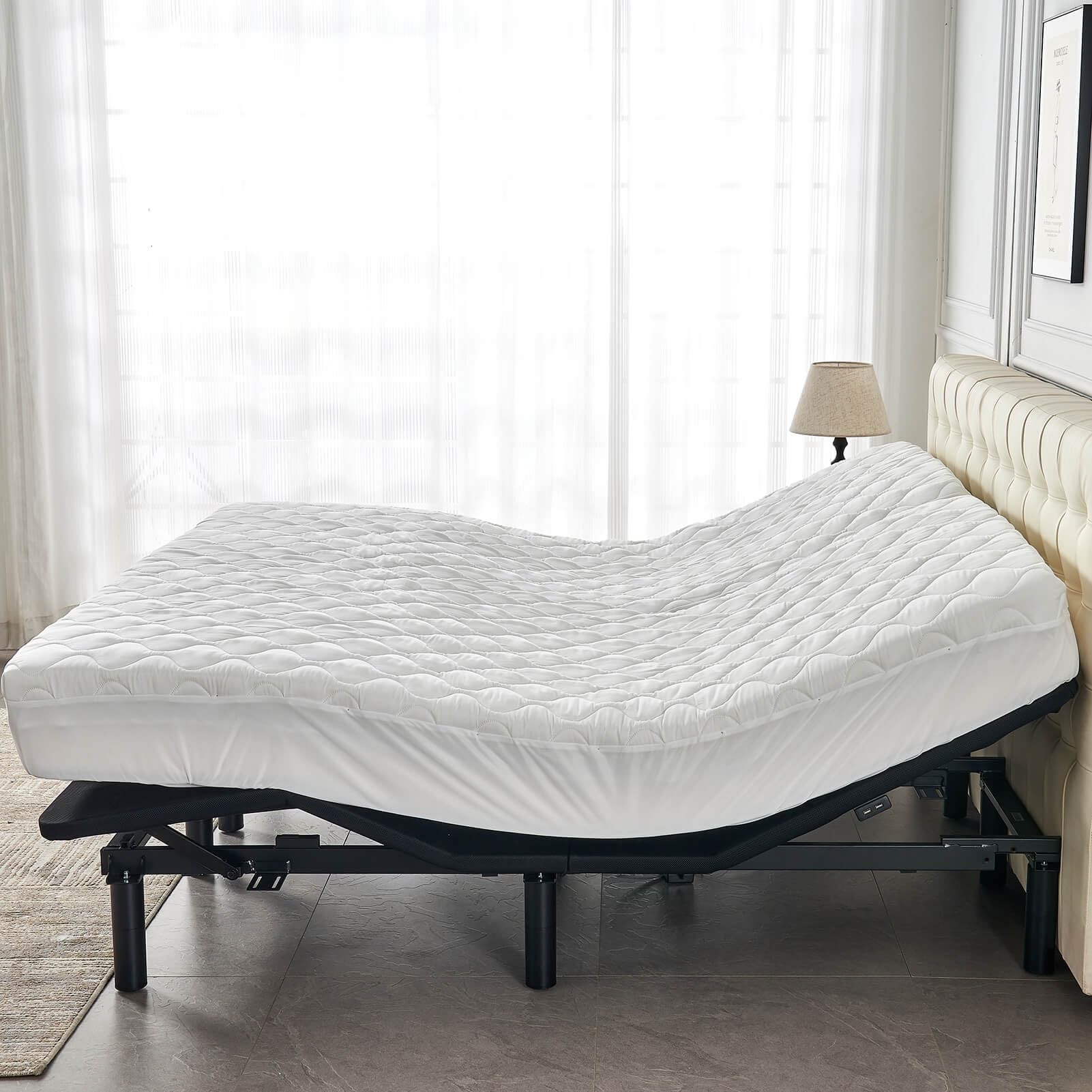 Kingnex compatible with most adjustable beds for flexible setup.