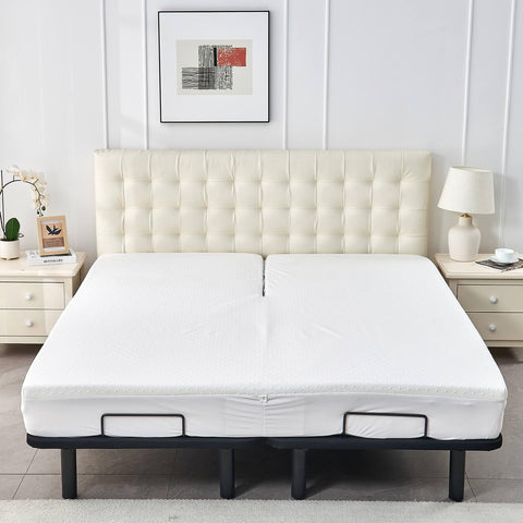 Kingnex adjustable bed friendly cover fits most mattress depths.