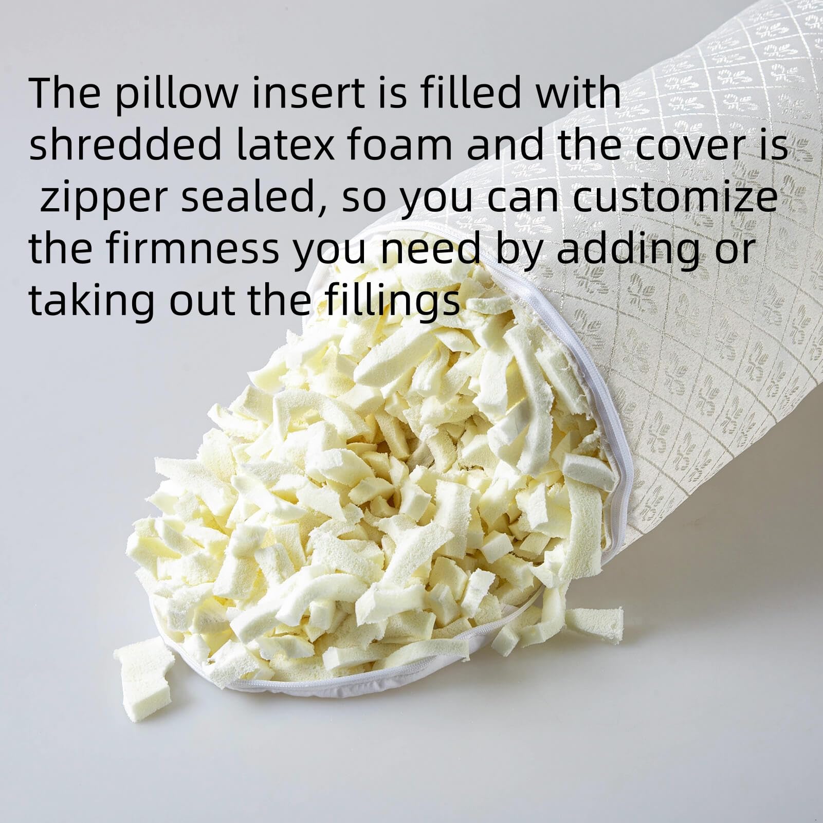 Kingnex Bolster Roll Pillow supports back sleepers with gentle knee elevation.