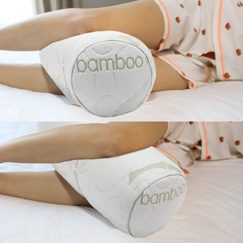 Kingnex Bolster Roll Pillow breathable cover helps stay cooler during sleep.