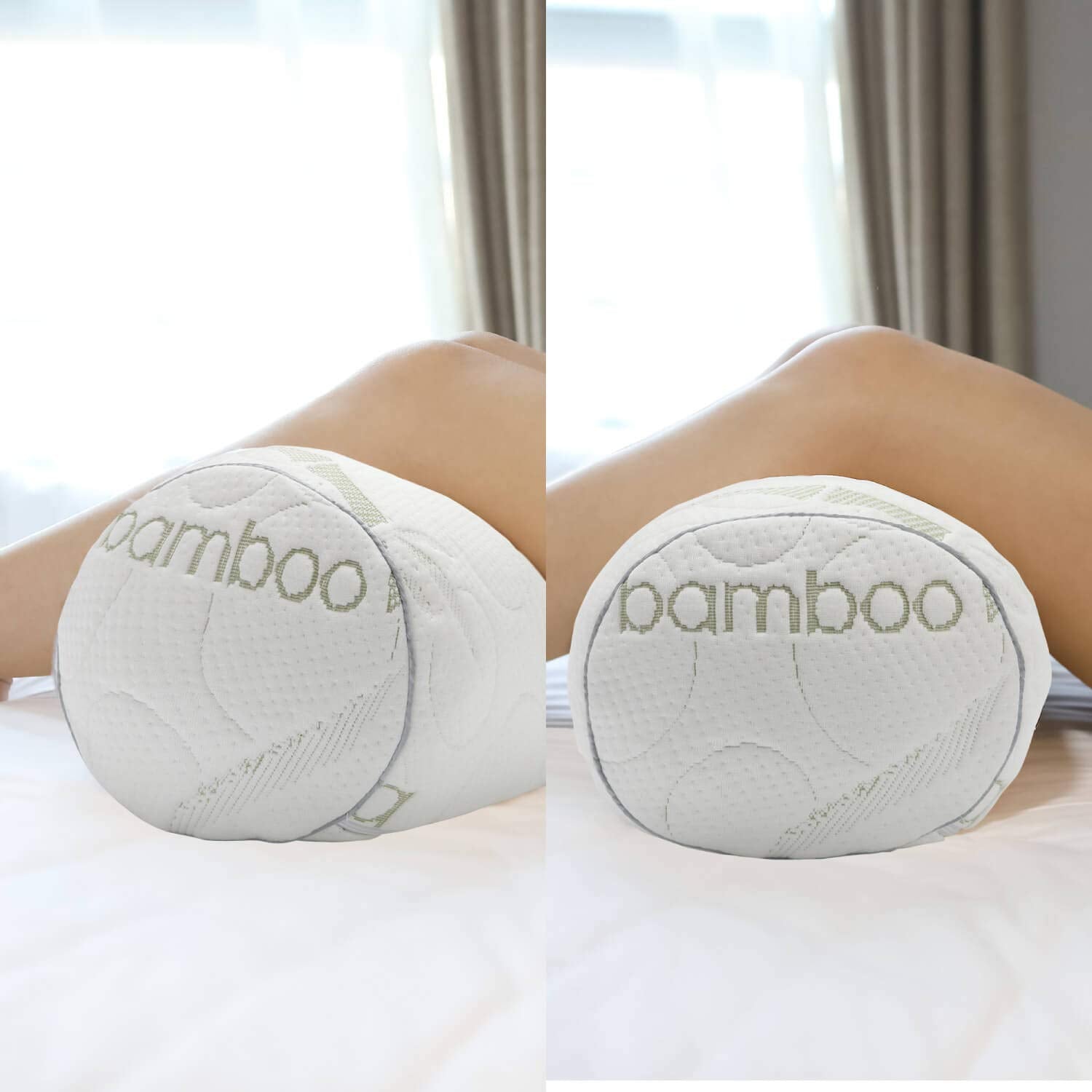 Kingnex Bolster Roll Pillow ships in compressed packaging for quick expansion.