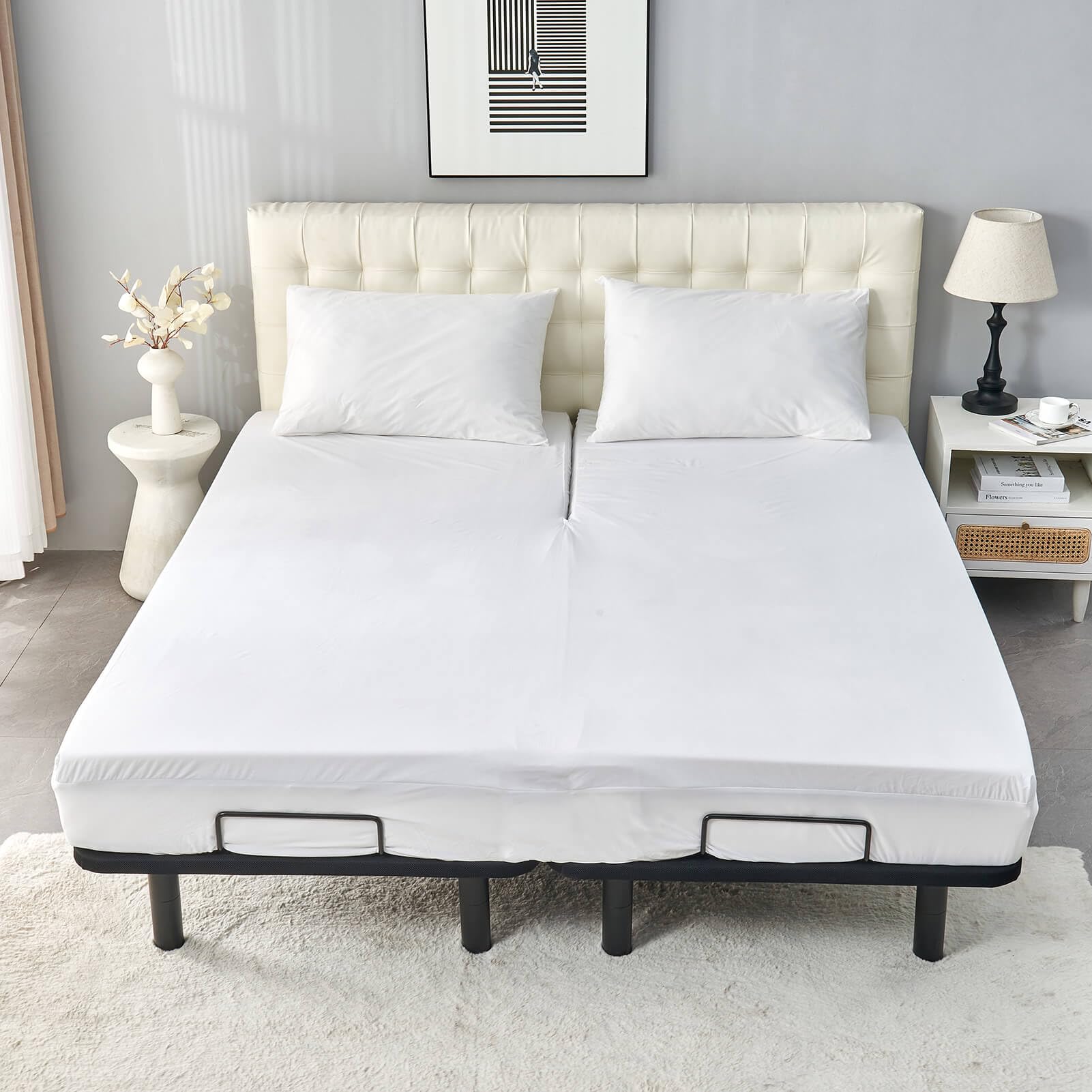Kingnex noiseless fitted cover staying snug on mattress