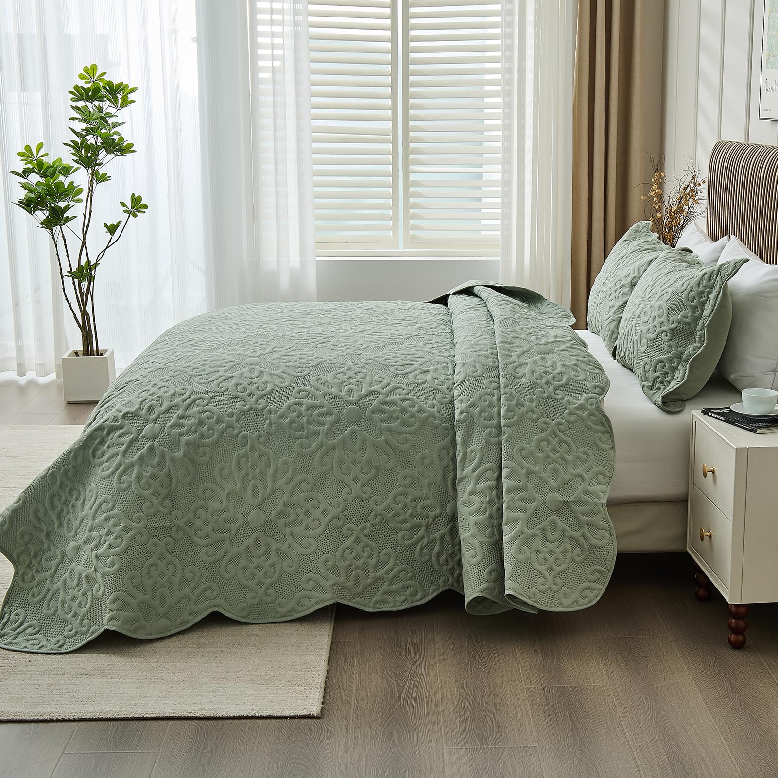 Kingnex pillow shams 20x30 on bed highlight coordinated design and cushion-ready comfort.