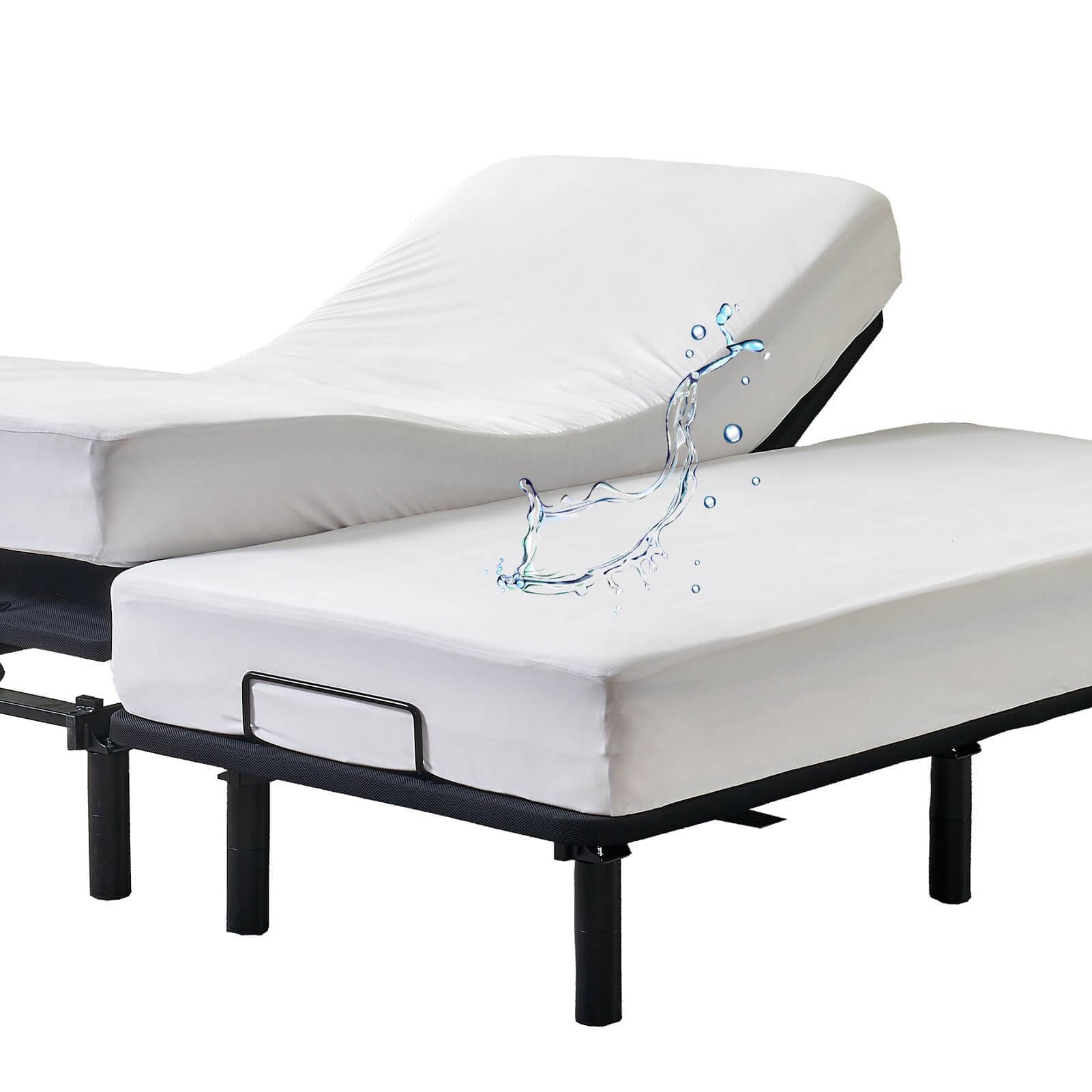 Kingnex split king protector waterproof membrane visible keeps mattress dry
