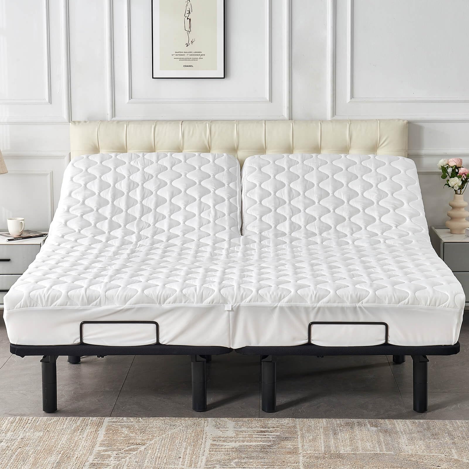 Kingnex TPU waterproof back layer blocks liquids to protect the mattress.