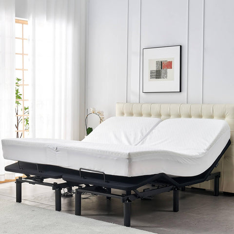 Kingnex upper flex waterproof fitted sheet style protector for 32-34 inch splits.