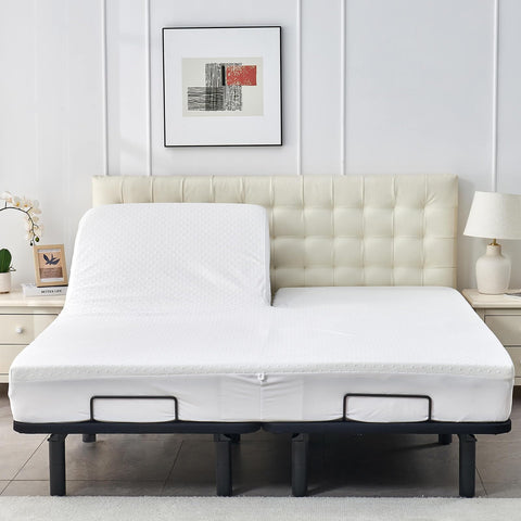 Kingnex waterproof TPU backed cover protects the mattress from spills.