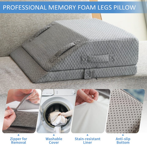 KingPavonini ergonomic wedge supports legs during resting, reading, or watching TV.