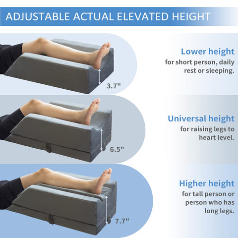 KingPavonini leg elevation pillow 40-degree wedge supports ergonomic positioning.