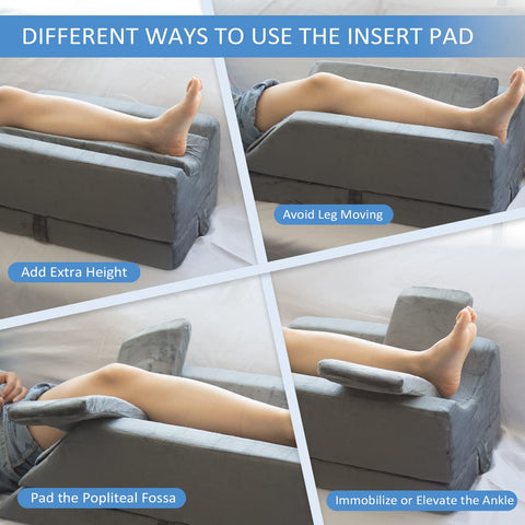 KingPavonini leg pillow handles and non-slip base prevent shifting.