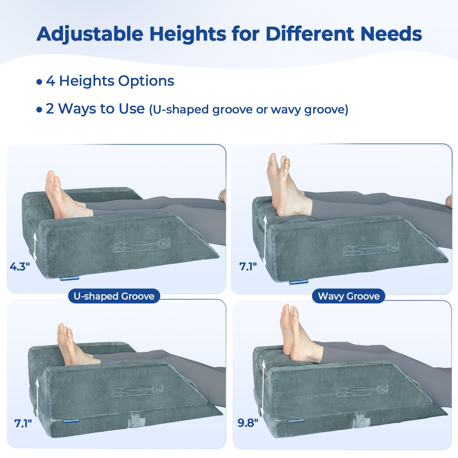 KingPavonini non-slip bottom reduces movement on the bed.
