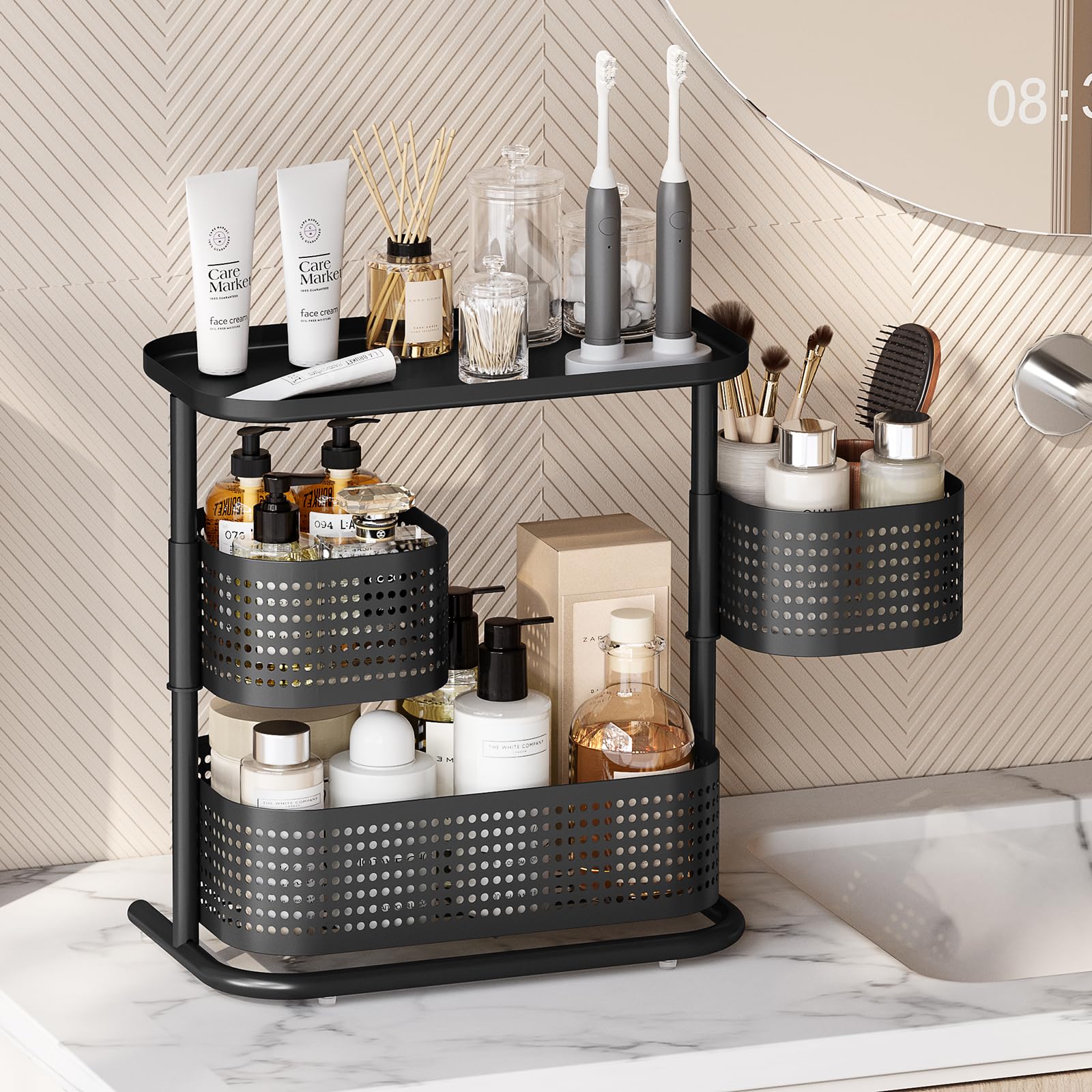 KINGRACK can function as a kitchen spice rack or bathroom storage.