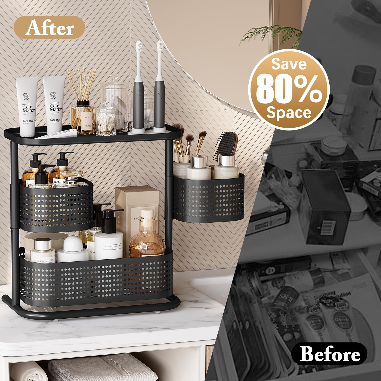 KINGRACK raised guardrails prevent spills while you rotate items.