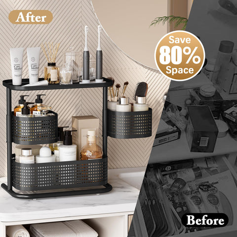KINGRACK raised guardrails prevent spills while you rotate items.