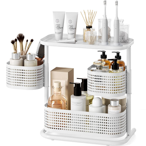 KINGRACK 3-tier rotating organizer displaying cosmetics for easy access