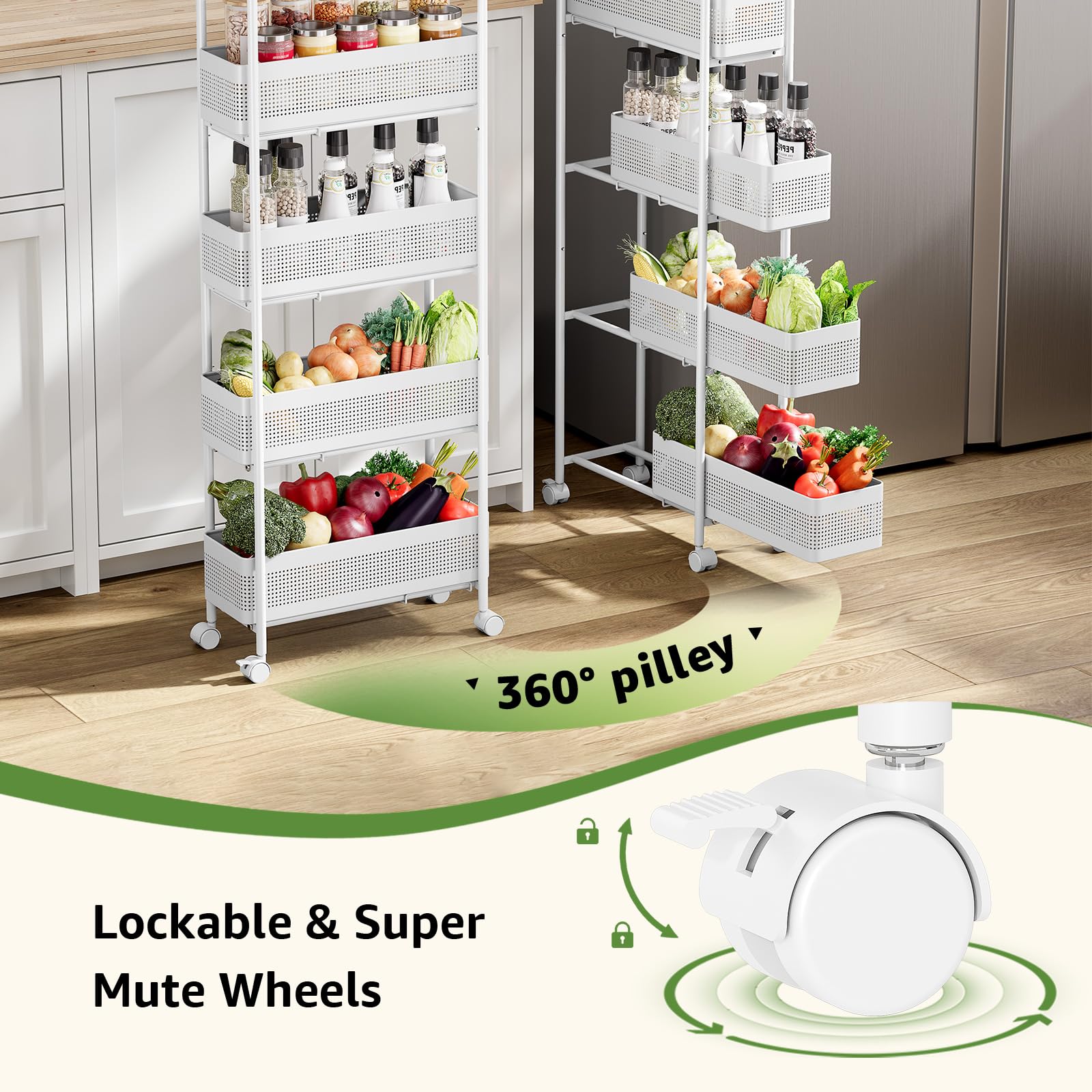 KINGRACK kitchen corner storage for spices and tools.