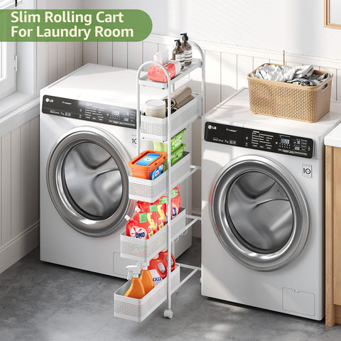 KINGRACK 5-tier cart with pull-out drawers, easy-access storage.