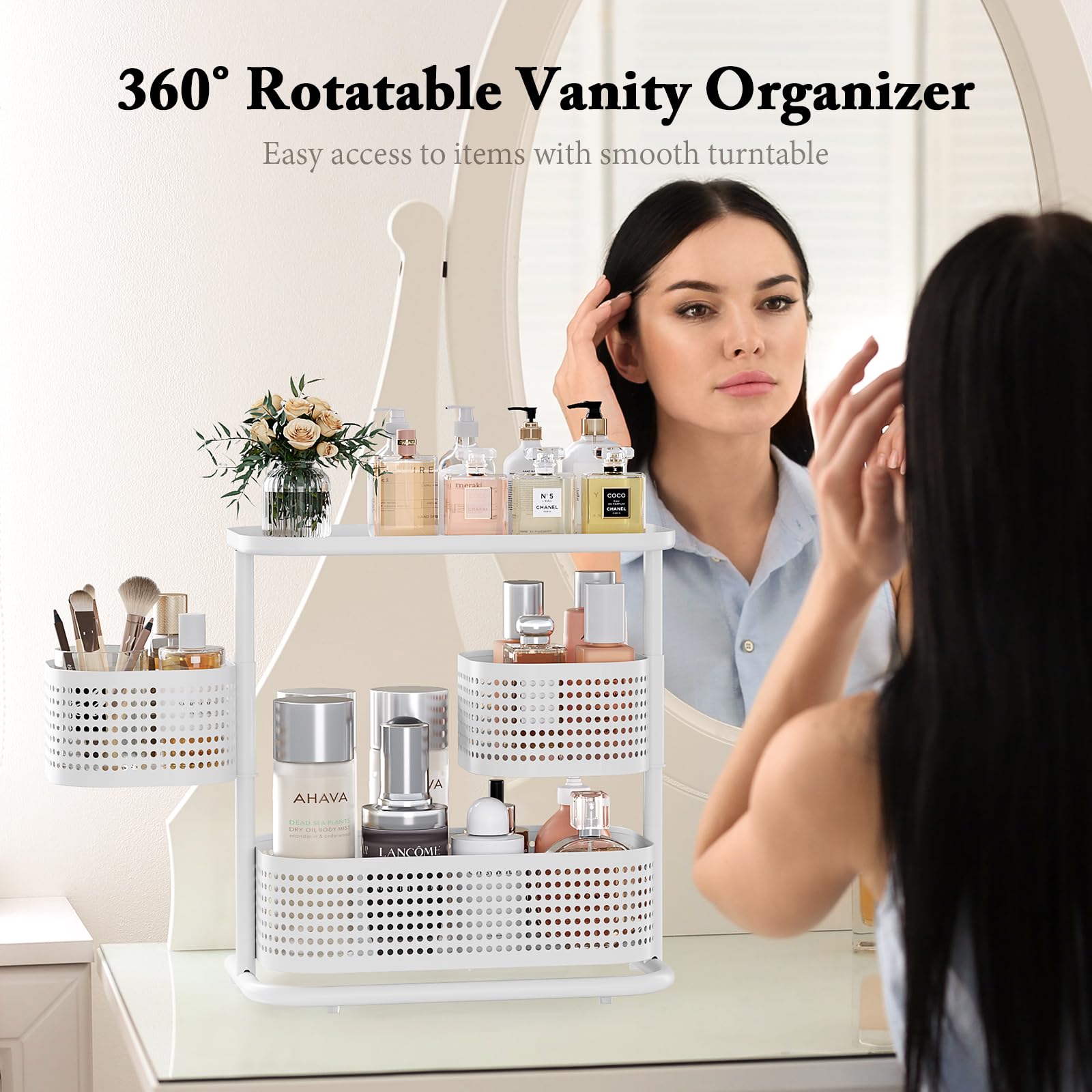 KINGRACK non-slip feet keep organizer stable on wet surfaces