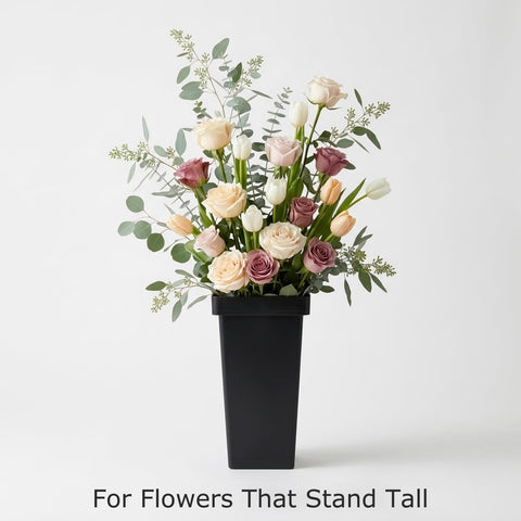 Kingrol six-pack black buckets for bulk wedding centerpieces.