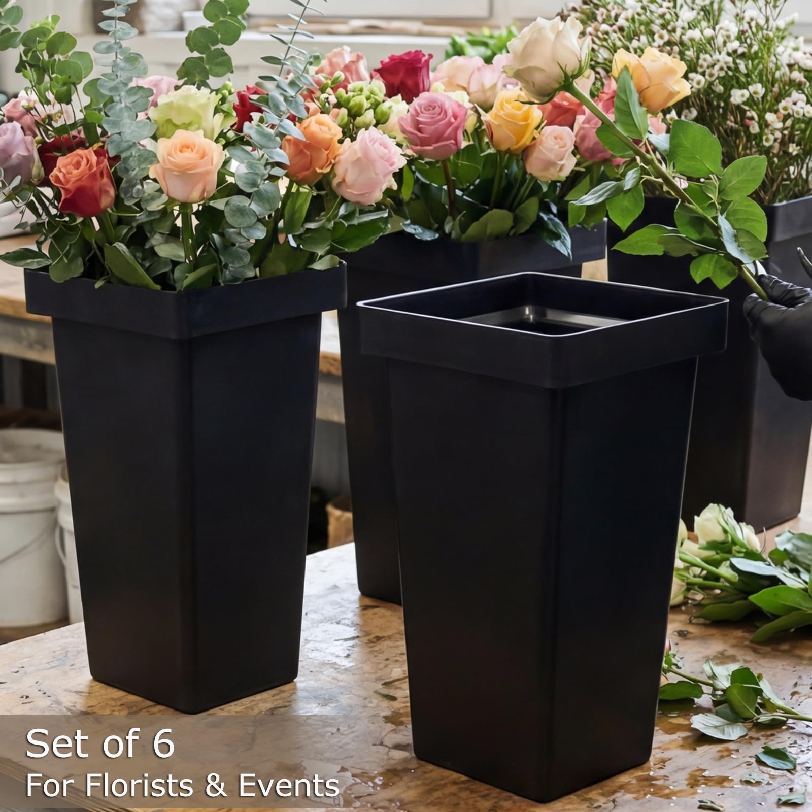 Kingrol matte black design buckets suit modern displays.