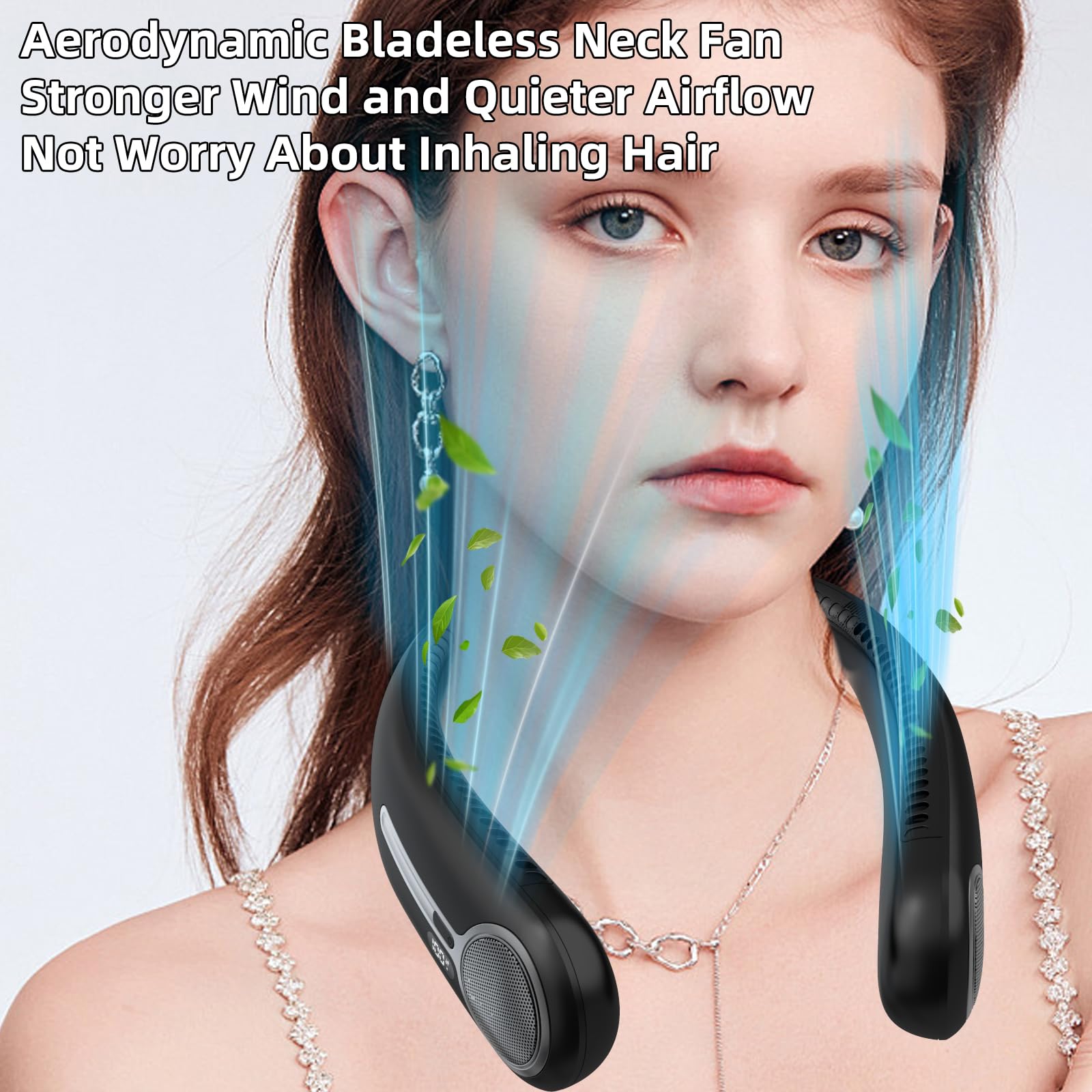 Kinhowly neck fan 6000mAh battery supports extended outings.